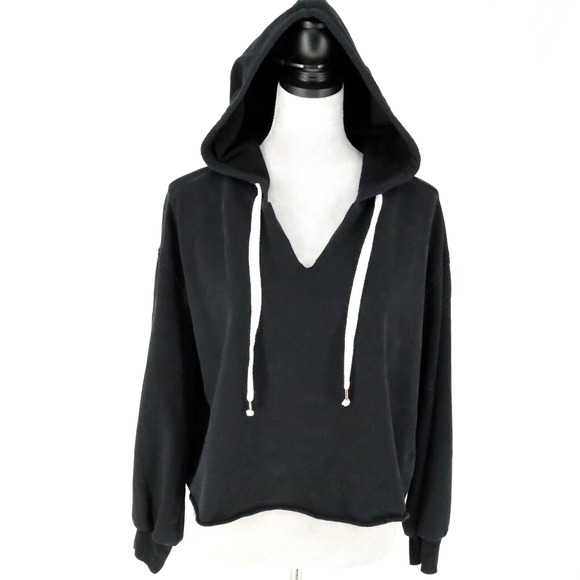 Anthropologie Black Hoodie Blouse - Picture 1 of 16